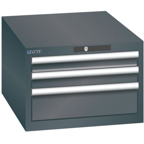 Armoire Noir 564x725x383 Avec 3 Tir. 75kg _ 78.505.060