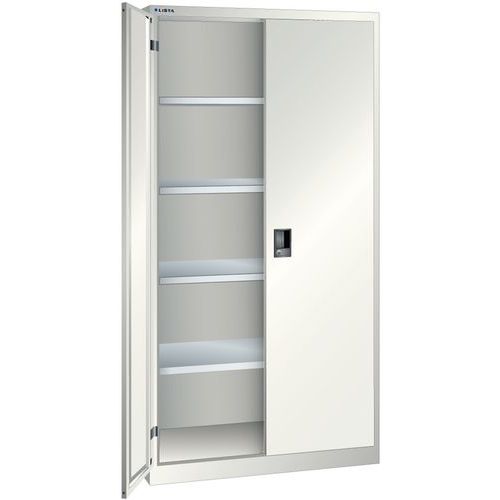 Armoire Blanc Gris 1000x400x1950 Avec 4 Rayons Amo.