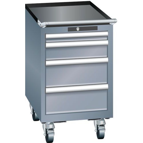 Armoires à Tiroirs Gris 411x572x723 Avec 4 Tiroirs 75kg