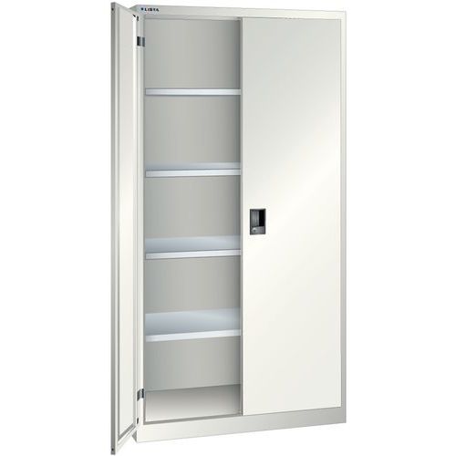 Armoire Blanc Gris 1000x500x1950 Avec 4 Rayons Amo.