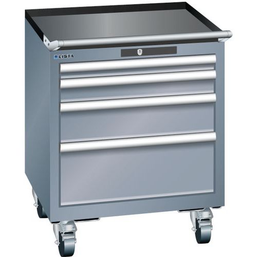 Armoires à Tiroirs Gris 564x572x723 Avec 4 Tiroirs 75kg