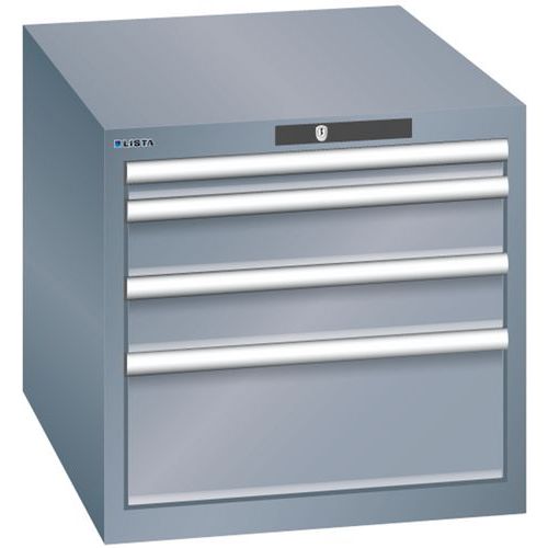 Armoires à Tiroirs Gris 564x725x533 Avec 4 Tiroirs 75kg