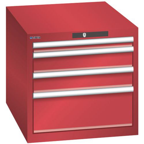 Armoire Rouge 564x725x533 Avec 4 Tir. 75kg _ 15.009.070