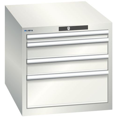 Armoire Blanc Gris 564x725x533 Avec 4 Tir. 75kg _ 15.009.180