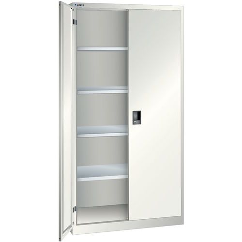 Armoire Blanc Gris 1000x580x1950 Avec 4 Rayons Amo.