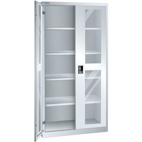 Armoire Gris Clair 1000x580x1950 Avec 4 Rayons Amo.