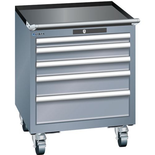 Armoires à Tiroirs Gris 564x572x723 Avec 5 Tiroirs 75kg