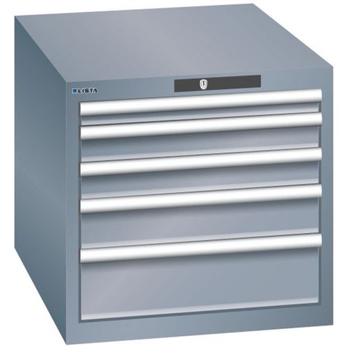 Armoires à Tiroirs Gris 564x725x533 Avec 5 Tiroirs 75kg