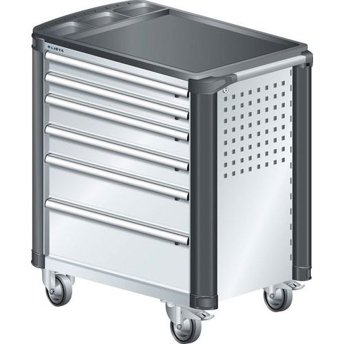 A257464 - Chariot Atelier Protection Coins - 6 Tiroirs - Gris