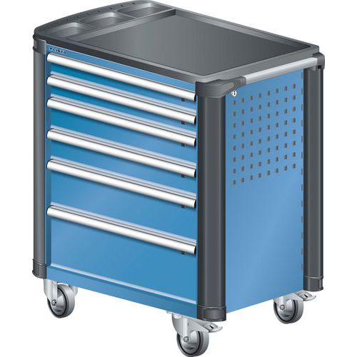 A257466 - Chariot Atelier Protection Coins - 6 Tiroirs - Bleu