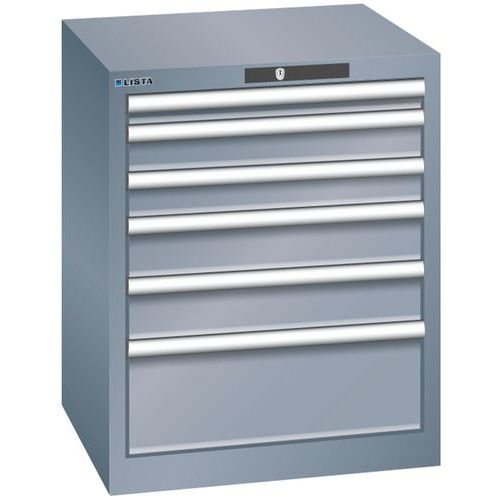 Armoires à Tiroirs Gris 564x572x700 Avec 6 Tiroirs 75kg