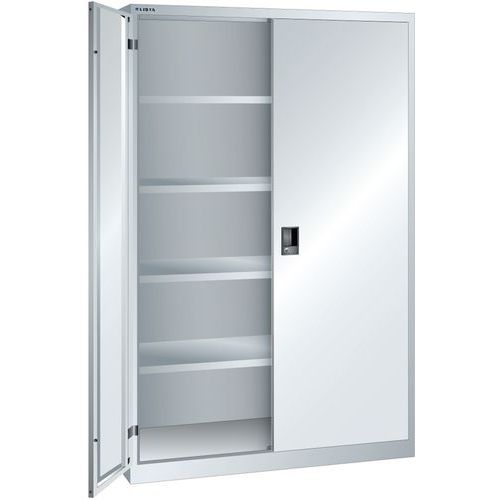 Armoire Gris Clair 1250x400x1950 Avec 4 Rayons Amo.