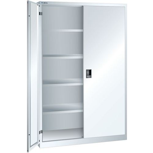 Armoire Blanc Pur 1250x400x1950 Avec 4 Rayons Amo.
