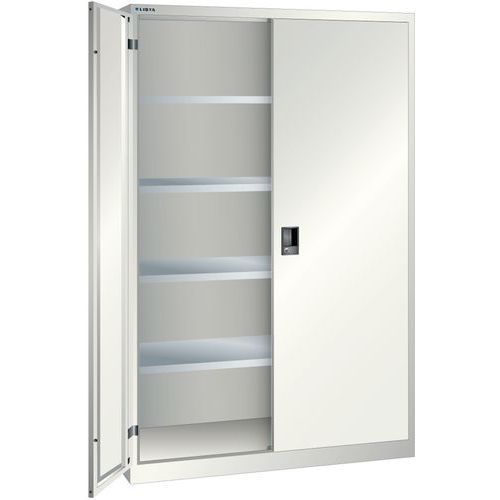Armoire Blanc Gris 1250x400x1950 Avec 4 Rayons Amo.