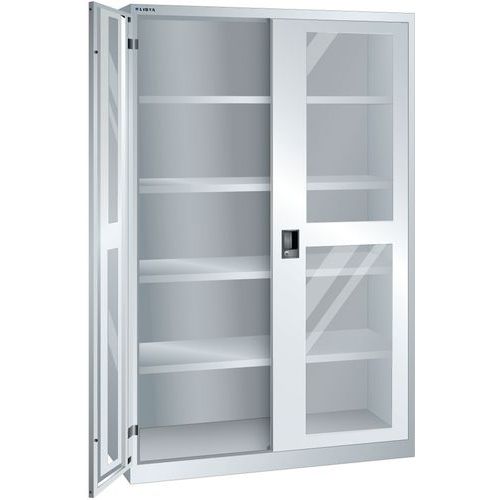 Armoire Gris Clair 1250x400x1950 Avec 4 Rayons Amo.
