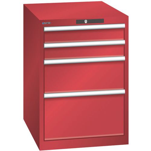 Armoire Rouge 564x725x800 Avec 4 Tir. 75kg _ 14.371.070