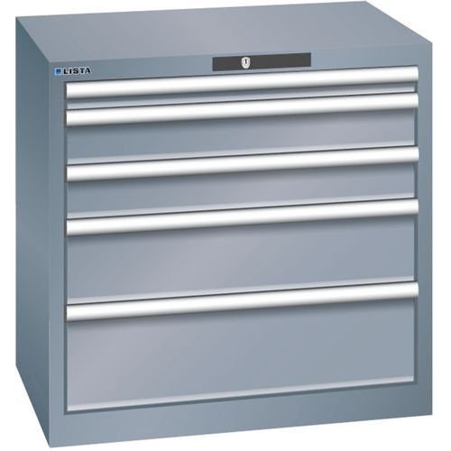 Armoires à Tiroirs Gris 717x572x700 Avec 5 Tiroirs 75kg