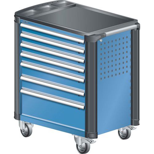 A257622 - Chariot Atelier Protection Coins - 7 Tiroirs - Bleu