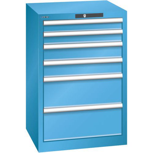 Armoire Bleu Clair 564x572x850 Avec 6 Tir. 75kg _ 14.258.010