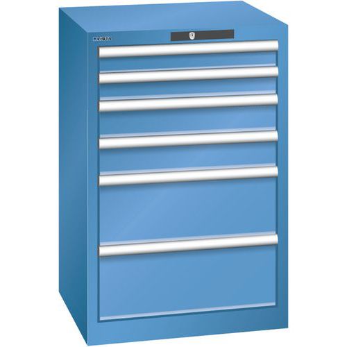 Armoire Bleu Cap. 564x572x850 Avec 6 Tir. 75kg _ 14.258.040