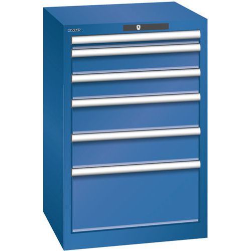 Armoire Bleu Gent. 564x572x850 Avec 6 Tir. 75kg _ 78.953.090