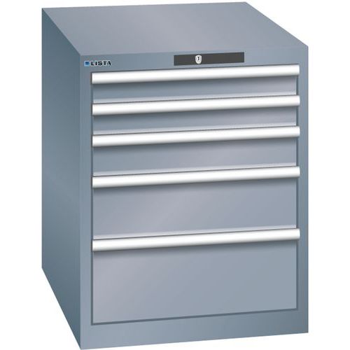 Armoires à Tiroirs Gris 564x725x700 Avec 5 Tiroirs 75kg