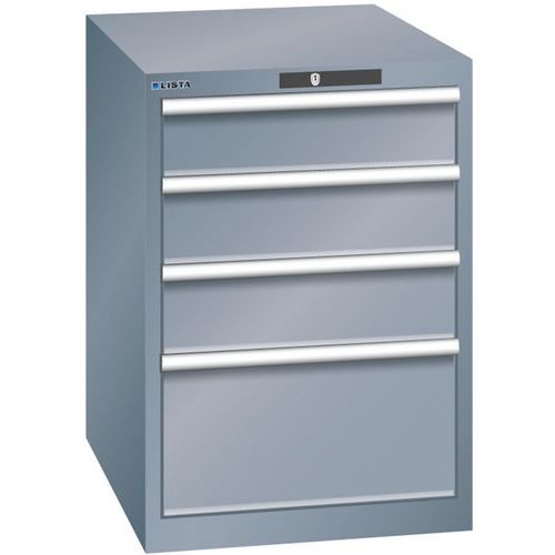 Armoires à Tiroirs Gris 564x725x850 Avec 4 Tiroirs 75kg