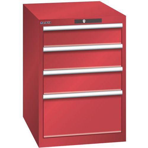 Armoire Rouge 564x725x850 Avec 4 Tir. 75kg _ 78.525.070