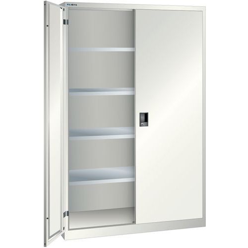 Armoire Blanc Gris 1250x500x1950 Avec 4 Rayons Amo.