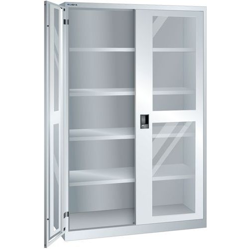 Armoire Gris Clair 1250x500x1950 Avec 4 Rayons Amo.