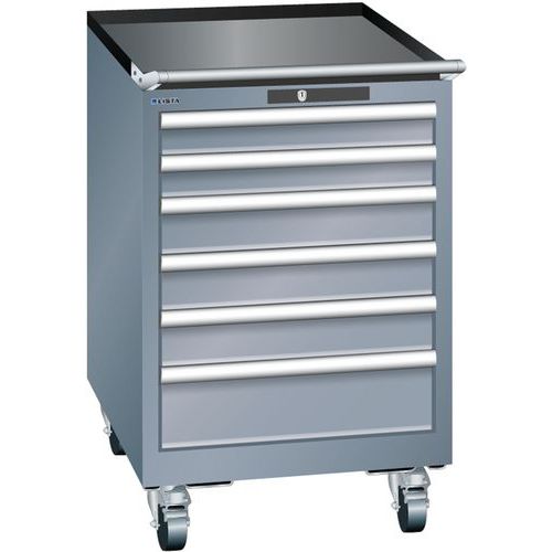 Armoires à Tiroirs Gris 564x572x890 Avec 6 Tiroirs 75kg