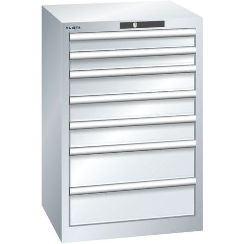 Armoire Gris Clair 564x572x850 Avec 7 Tir. 75kg _ 14.252.020