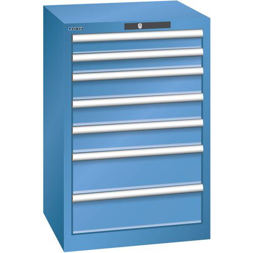 Armoire Bleu Cap. 564x572x850 Avec 7 Tir. 75kg _ 14.252.040