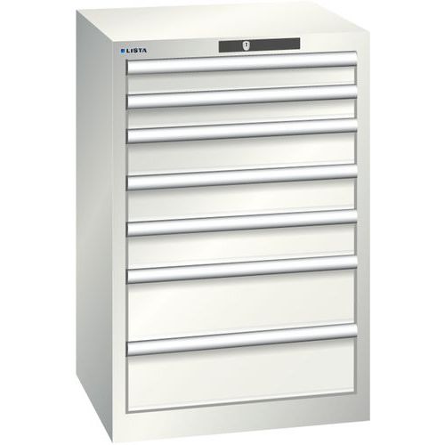 Armoire Blanc Gris 564x572x850 Avec 7 Tir. 75kg _ 14.252.180