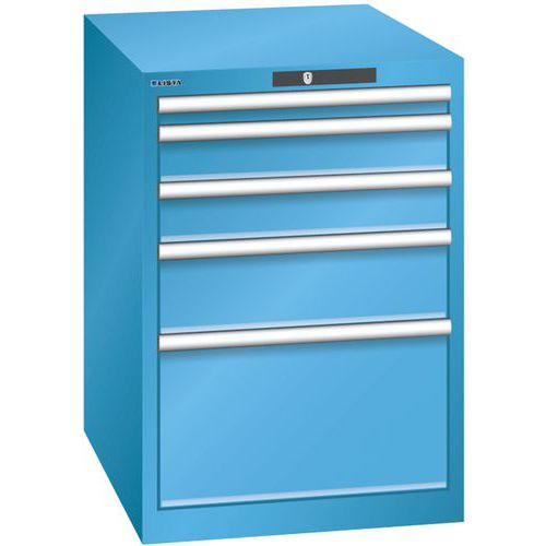 Armoire Bleu Clair 564x725x800 Avec 5 Tir. 75kg _ 14.368.010