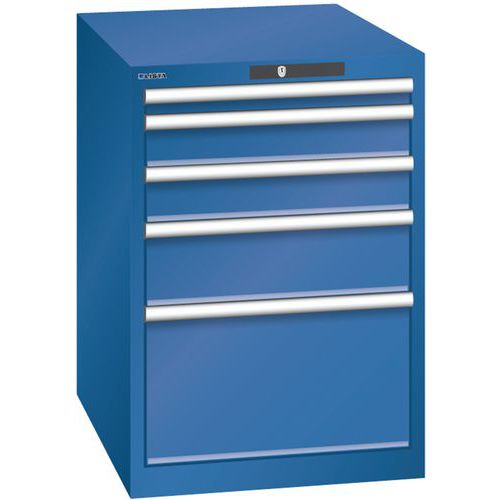 Armoire Bleu Gent. 564x725x800 Avec 5 Tir. 75kg _ 14.368.090