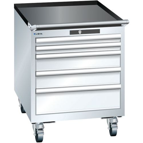 Armoire à tiroirs 27x36E - Blanc Pur, 5 tiroirs 75Kg, H723mm - Lista