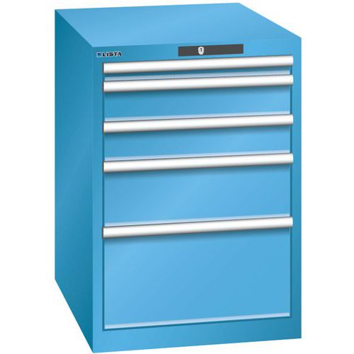 Armoire Bleu Clair 564x725x850 Avec 5 Tir. 75kg _ 78.527.010