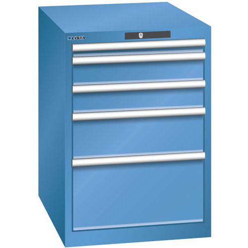 Armoire Bleu Cap. 564x725x850 Avec 5 Tir. 75kg _ 78.527.040