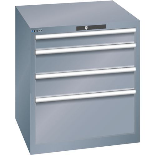 Armoires à Tiroirs Gris 717x725x800 Avec 4 Tiroirs 75kg