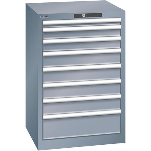 Armoires à Tiroirs Gris 564x572x850 Avec 8 Tiroirs 75kg