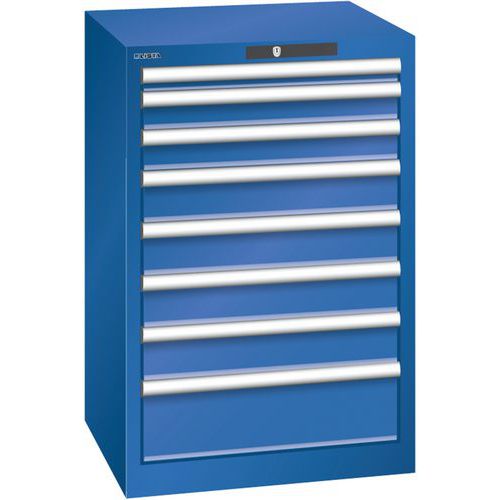 Armoire Bleu Sécu. 564x572x850 Avec 8 Tir. 75kg _ 14.250.100