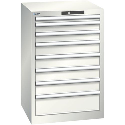 Armoire Blanc Gris 564x572x850 Avec 8 Tir. 75kg _ 14.250.180