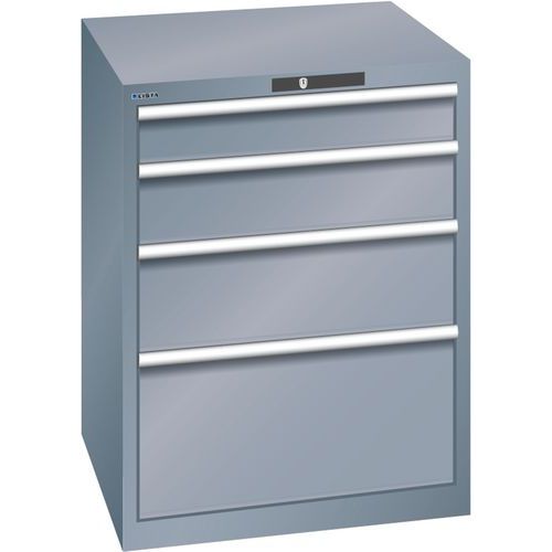 Armoires à Tiroirs Gris 717x725x850 Avec 4 Tiroirs 75kg