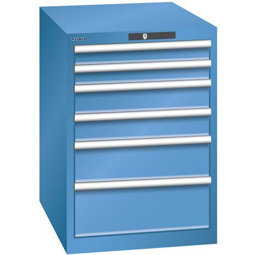 Armoire Bleu Cap. 564x725x800 Avec 6 Tir. 75kg _ 78.522.040