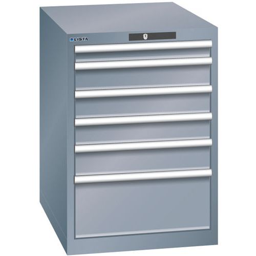 Armoires à Tiroirs Gris 564x725x850 Avec 6 Tiroirs 75kg