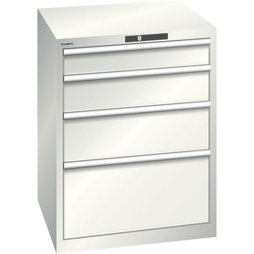 Armoire Blanc Gris 717x725x850 Avec 4 Tir. 200kg