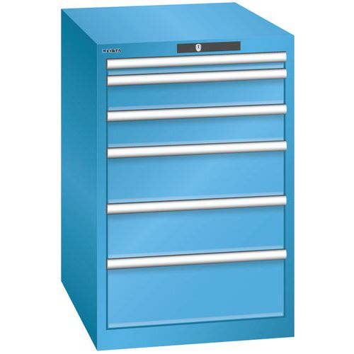 Armoire Bleu Clair 564x725x850 Avec 6 Tir. 75kg _ 14.407.010