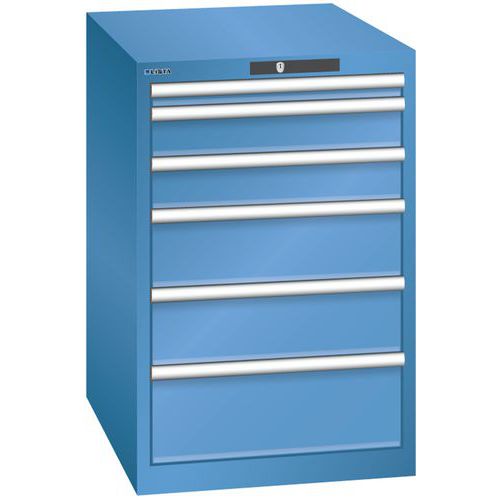 Armoire Bleu Cap. 564x725x850 Avec 6 Tir. 75kg _ 14.407.040