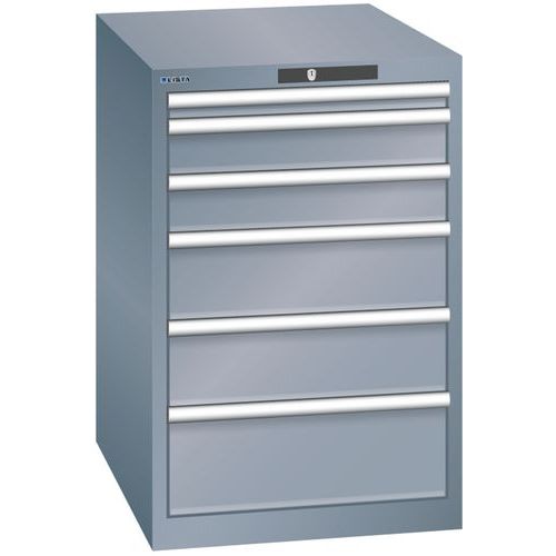 Armoires à Tiroirs Gris 564x725x850 Avec 6 Tiroirs 75kg